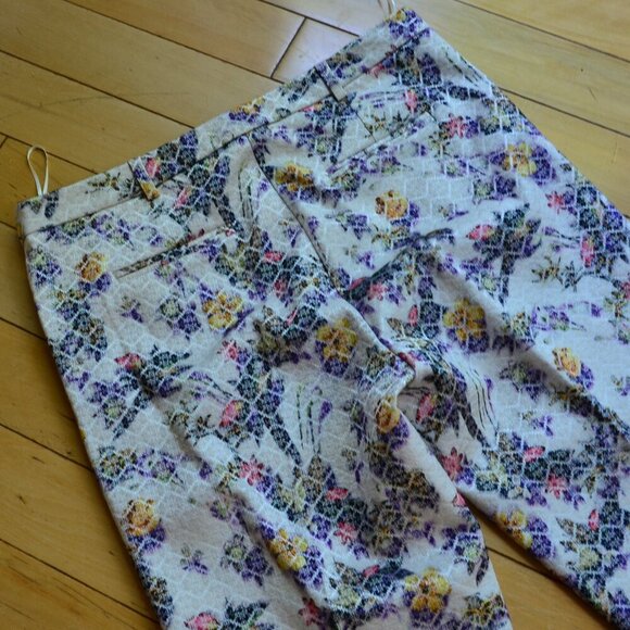 Topshop Jacquard Floral Cigarette Trousers US8 - Picture 11 of 13